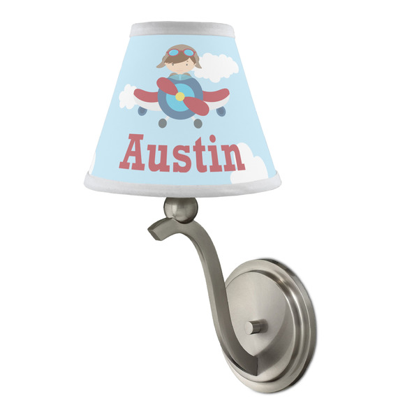 Airplane & Pilot Small Chandelier Lamp - LIFESTYLE (on wall lamp)