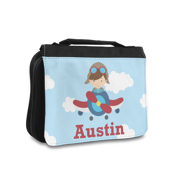 Custom Airplane & Pilot Toiletry Bag - Small (Personalized)