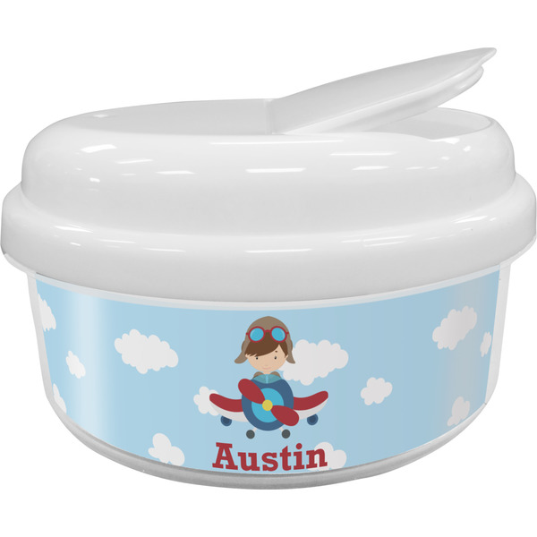 Custom Airplane & Pilot Snack Container (Personalized)