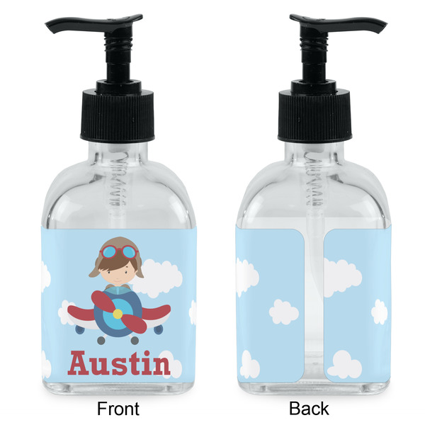 Airplane & Pilot Glass Soap/Lotion Dispenser - Approval