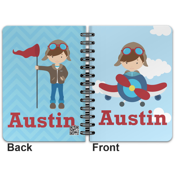 Airplane & Pilot Spiral Journal 5 x 7 - Apvl