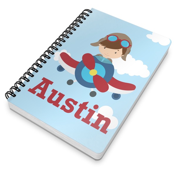Airplane & Pilot Spiral Journal 7 x 10 - Main