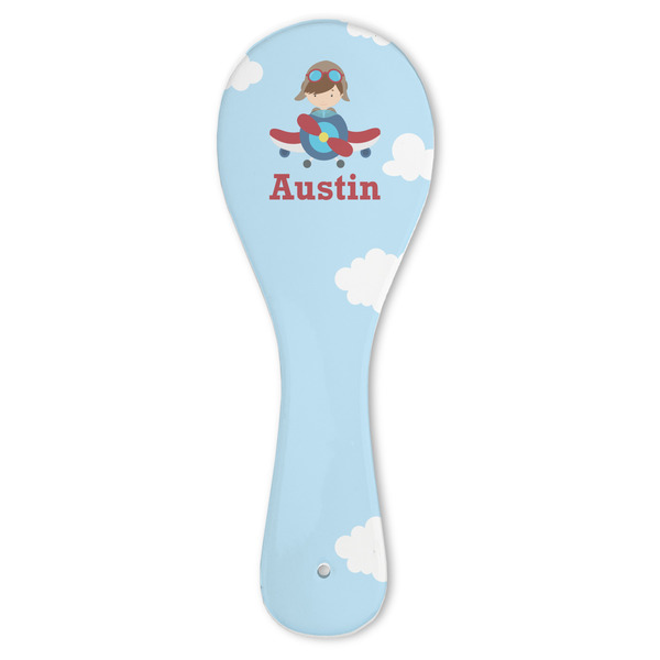 Custom Airplane & Pilot Ceramic Spoon Rest (Personalized)