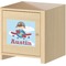 Airplane & Pilot Square Wall Decal on Wooden Cabinet
