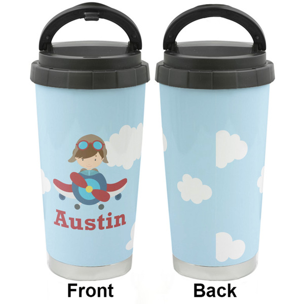 Airplane & Pilot Stainless Steel Travel Cup - Apvl