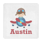 Airplane & Pilot Decorative Paper Napkins (Personalized)