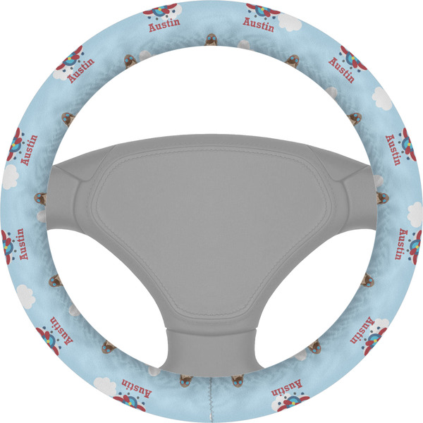 Custom Airplane & Pilot Steering Wheel Cover (Personalized)