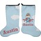 Airplane & Pilot Holiday Stocking - Double-Sided - Neoprene (Personalized)