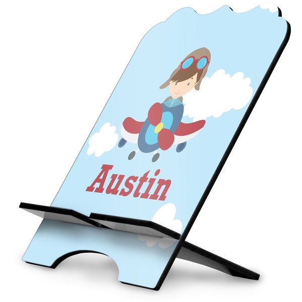 Custom Airplane & Pilot Stylized Tablet Stand (Personalized)
