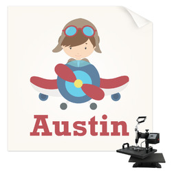 Airplane & Pilot Sublimation Transfer - Baby / Toddler (Personalized)