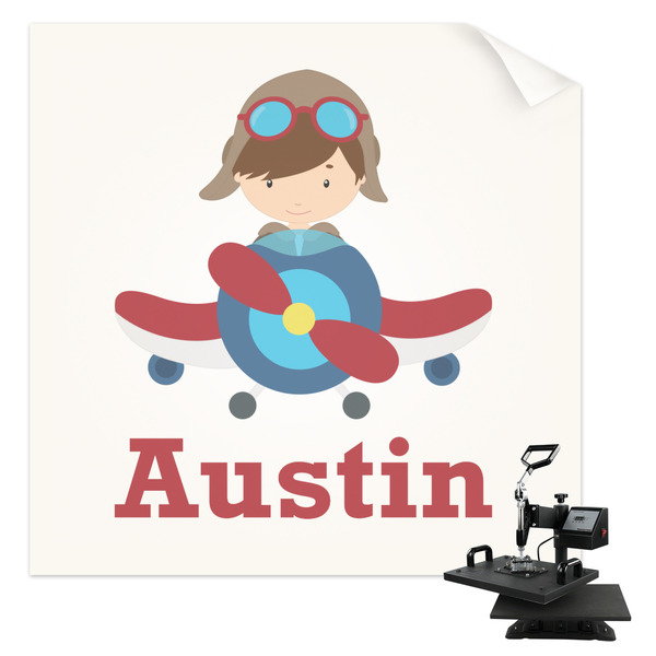 Custom Airplane & Pilot Sublimation Transfer - Baby / Toddler (Personalized)