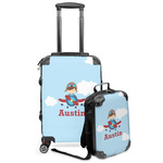 Airplane & Pilot Kids 2-Piece Luggage Set - Suitcase & Backpack (Personalized)