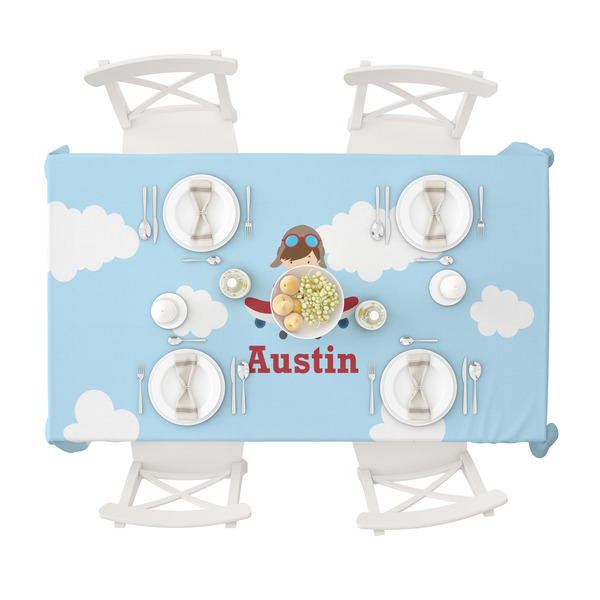 Airplane & Pilot Tablecloths (58"x102") - TOP VIEW