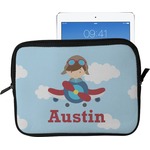 Airplane & Pilot Tablet Case / Sleeve - Large (Personalized)