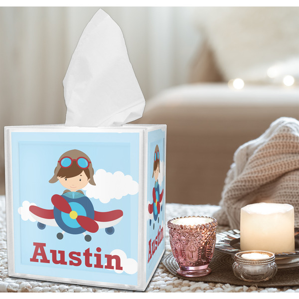 Airplane & Pilot Tissue Box - LIFESTYLE