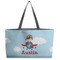 Airplane & Pilot Tote w/Black Handles - Front View