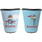 Airplane & Pilot Trash Can Black - Front and Back - Apvl