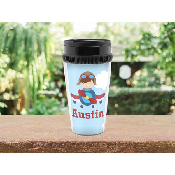 Airplane & Pilot Travel Mug Lifestyle (Personalized)