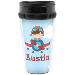 Airplane & Pilot Acrylic Travel Mug without Handle (Personalized)