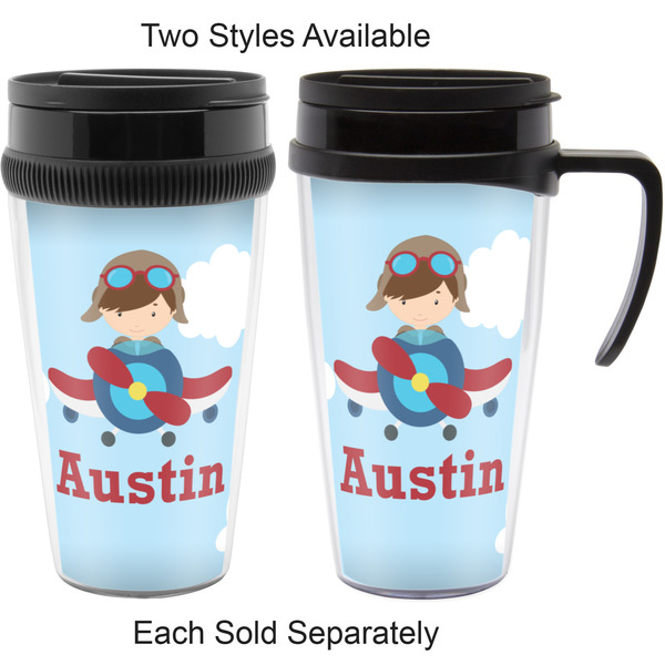 Airplane & Pilot Travel Mugs - with & without Handle