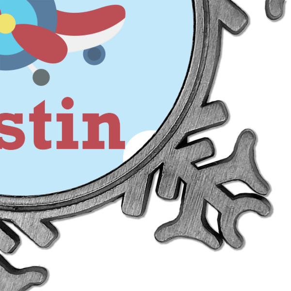 Airplane & Pilot Vintage Snowflake - Detail