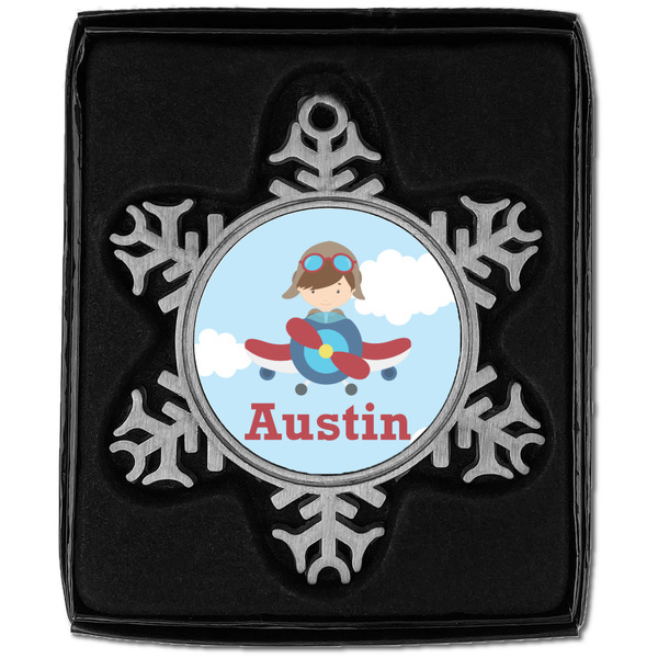 Airplane & Pilot Vintage Snowflake - In box