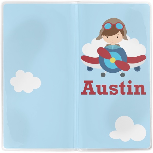 Airplane & Pilot Vinyl Document Wallet - Apvl