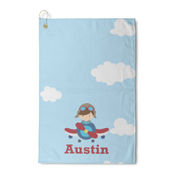 Airplane & Pilot Waffle Weave Golf Towel (Personalized)