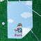 Airplane & Pilot Waffle Weave Golf Towel - In Context