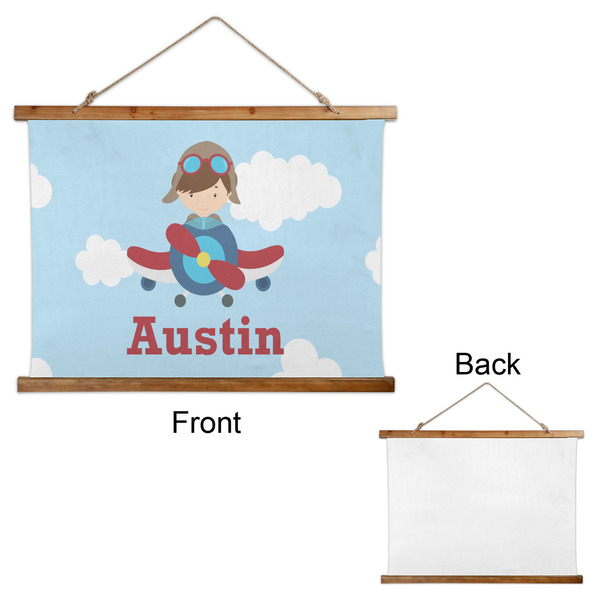 Airplane & Pilot Wall Hanging Tapestry - Landscape - APPROVAL
