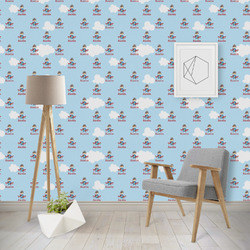 Airplane & Pilot Wallpaper & Surface Covering (Peel & Stick - Repositionable)