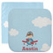 Airplane & Pilot Washcloth / Face Towels