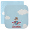 Airplane & Pilot Facecloth / Wash Cloth (Personalized)