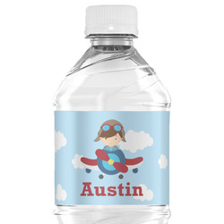 Airplane & Pilot Water Bottle Labels - Custom Sized (Personalized)