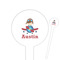 Airplane & Pilot Round Plastic Food Picks (Personalized)