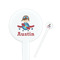 Airplane & Pilot Round Plastic Stir Sticks (Personalized)
