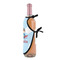 Airplane & Pilot Wine Bottle Apron - DETAIL WITH CLIP ON NECK