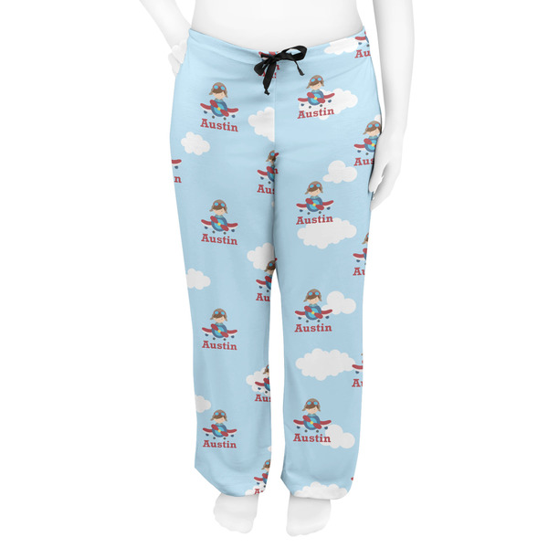 Airplane & Pilot Women's Pj on model - Front