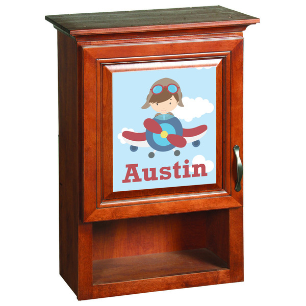 Airplane & Pilot Wooden Cabinet Decal (Medium)