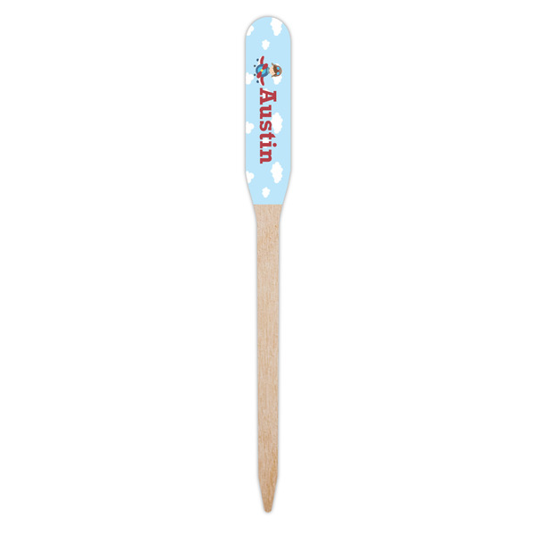 Airplane & Pilot Wooden Food Pick - Paddle - Single Pick