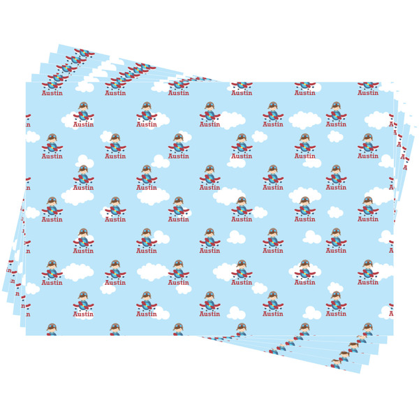 Airplane & Pilot Wrapping Paper - 5 Sheets Approval
