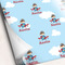 Airplane & Pilot Wrapping Paper - 5 Sheets