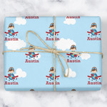 Airplane & Pilot Wrapping Paper (Personalized)