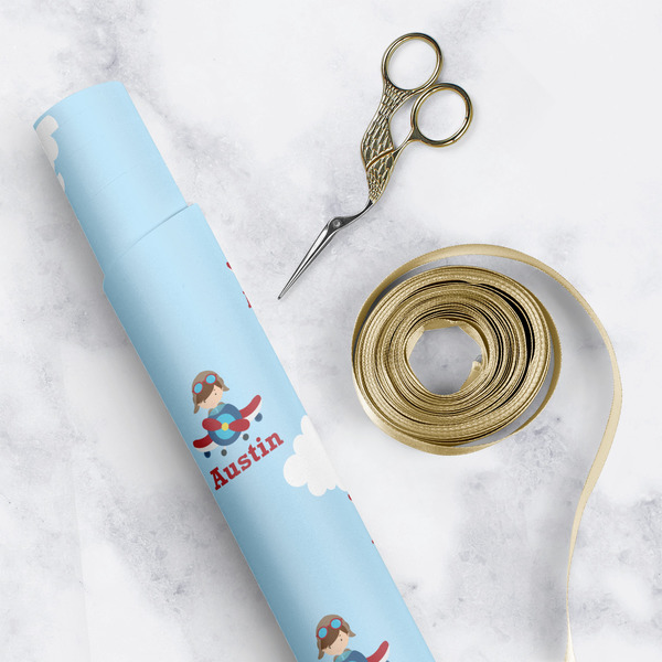 Airplane & Pilot Wrapping Paper Rolls - Lifestyle 1