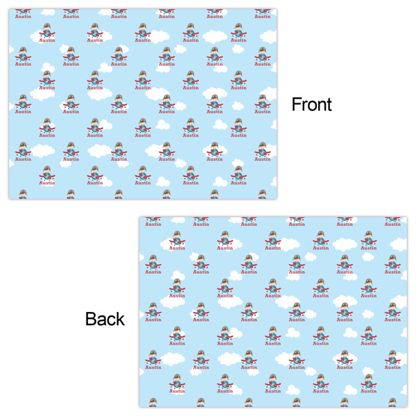 Airplane & Pilot Wrapping Paper Sheet - Double Sided - Front & Back