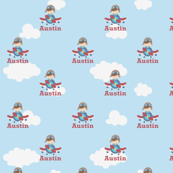 Airplane & Pilot Wrapping Paper Square