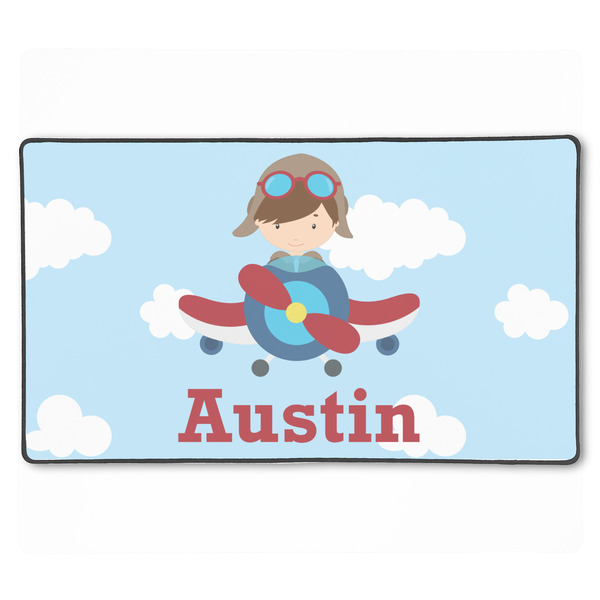 Custom Airplane & Pilot XXL Gaming Mouse Pad - 24" x 14" (Personalized)