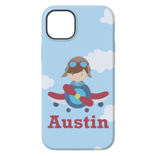 Airplane & Pilot iPhone 14 Plus Tough Case - Back