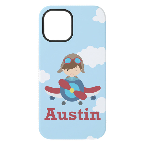 Airplane & Pilot iPhone 15 Plus Tough Case - Back