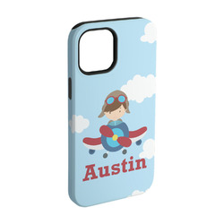 Airplane & Pilot iPhone Case - Rubber Lined - iPhone 15 (Personalized)